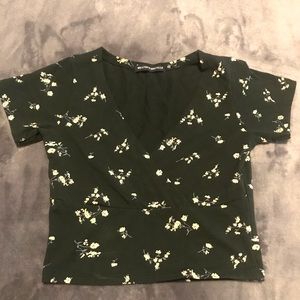 Brandy Melville floral crop top